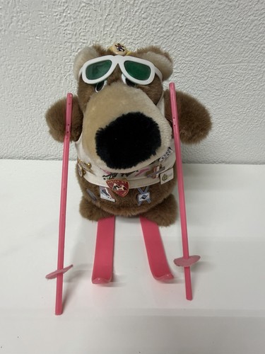Peluche orso sci vintage con