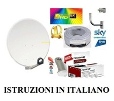 KIT SATELLITE:PARABOLA 65 CM+LNB 4 USCITE+CAVO+FINDER+STAFFA+SPINOTTI