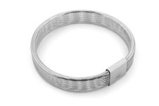 bracciale ELASTICO in oro bianco 18kt 750/1000 adatto a tutti i polsi