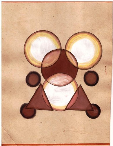 Vintage vecchio tantra arte - vintage,