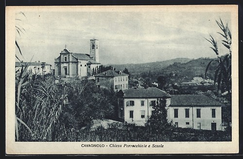 Cartolina cavagnolo chiesa - cartolina, cavagnolo,