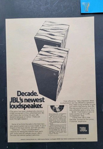 Jbl decade altoparlante promo - decade,