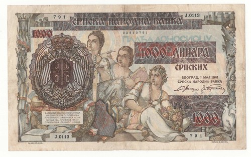 Jugoslavia 1000 dinara 1941 - ,