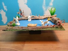 Presepe – Scenografia - Diorama - Stagno con cigni 20x15