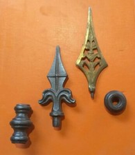 STOCK Pz 2 Lancia in Ferro Battuto Punte  Puntali Lance per Cancelli VINTAGE