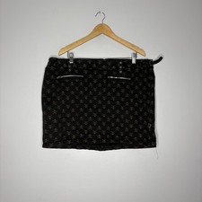 Tripp NYC - Minigonna con stampa teschio - Goth Punk Emo Grunge Y2K - Taglia 22