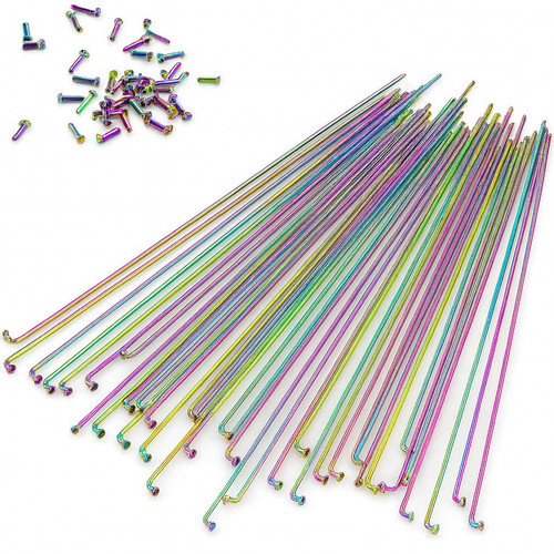 36pz raggi neon acciaio - acciaio, inox