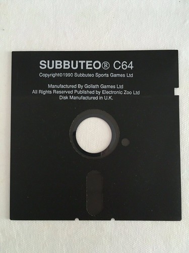 C64 subbuteo floppy disk - subbuteo,