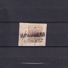 LOMBARDO VENETO 1850 - STEMMA AUSTRO-UNGARICO VALORE 30c. BRUNO USATO