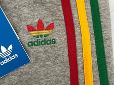 Adidas Originals Joggers Uomo in Pile Taglia XS Rasta 3 Strisce Bob Marley Giamaica