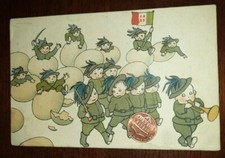 Cartolina d'epoca Pasqua uova