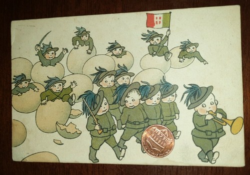Cartolina epoca pasqua uova - cartolina,