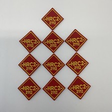10 HRC2 2112 FR Patch Replacement Tags Fire Resistant Retardant FRC RED/YELLOW