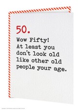 50th Birthday Age Card Funny