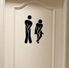 Set 2 Stickers LUEI E LEI Adesivo TOILETTE adesivi bagno, casa,wall decor WC