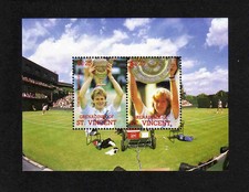 St Vincent 1988 Lawn Tennis/Edberg/Graf foglio miniatura MNH