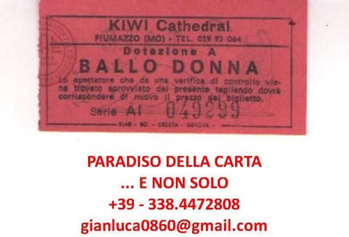 Biglietto ticket discoteca - ticket, (discoteca