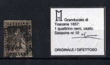 F140 ANTICHI STATI ITALIANI 1857 GRANDUCATO TOSCANA f.llo 1 Quattrino US VER