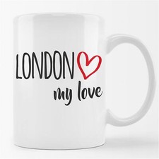 Tazza caffè London my love ceramica tazza bianca idea regalo souvenir regalo wich