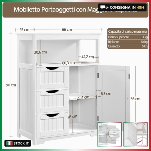 Yaheetech mobile bagno - mobile,