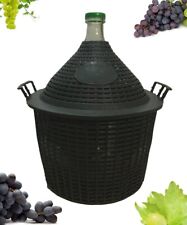 Buyglass Damigiana Litri 34 Bocca Stretta con Cesto plastica Completa di Tappo