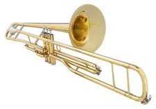 Trombone a Valvole Ottone Bb Tenore Pistone Nichel Argento con Custodia Bocchino