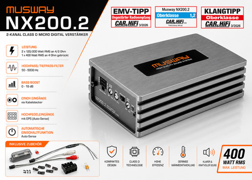 Musway nx200 amplificatore - nx200.2,