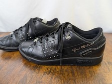  Scarpe da ginnastica donna Marc Ecko in pelle nera "Red Rhino", taglia 9,5