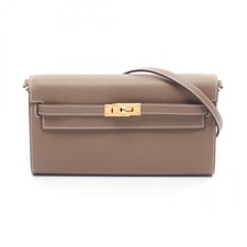 Borsa a tracolla HERMES Kelly To Go B Epsom Etoupe grigia usata donna GHW