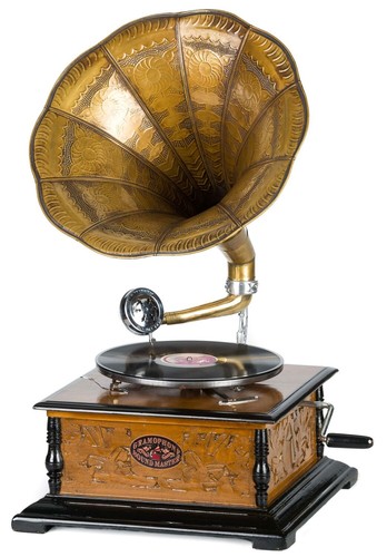 Grammofono nostalgico dischi - grammofono,