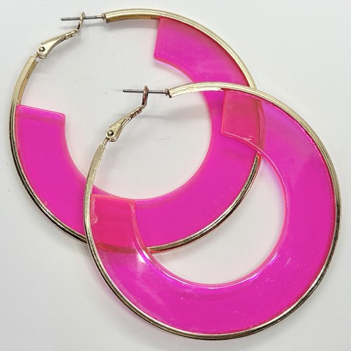 Vtg big hot - pink, hoop
