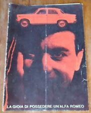 BROCHURE DEPLIANT LA GIOIA DI POSSEDERE UN'ALFA ROMEO GIULIETTA BERLINA 1965