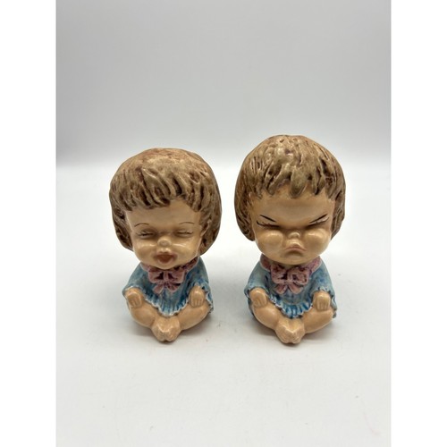 Vintage ceramic happy and sad - vintage,