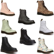 DR MARTENS 1460 Pascal Virginia 8 Occhio Guardolo Donna Stivale IN Verde Salvia