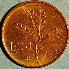 Italy 20 Lire 1975 KM# 97