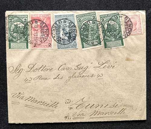 1913 genova tunisi rara - genova,