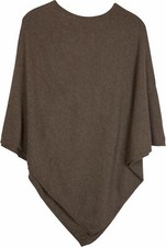 Morbido poncho in maglia fine