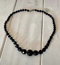 Collana In Cristallo Nero Inizi Anni 50 vintage