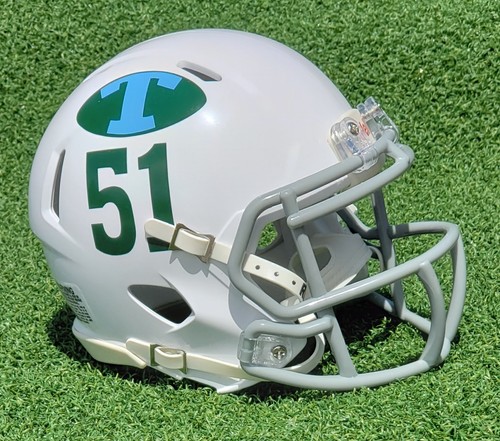 Mini casco calcio tulane - mini, green