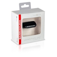 BARRACUDA KIT LUCE TARGA LED NERO MOTO OMOLOGATA PORTATARGA INTERASSE 44mm 