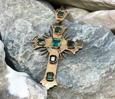 Ciondolo croce vintage in oro