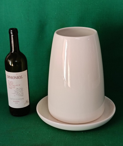 Vaso ceramica bianca lucida - in,
