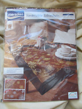 Tovaglia organza reversibile Meradiso argento oro Eid Natale 85 cm x 85 cm