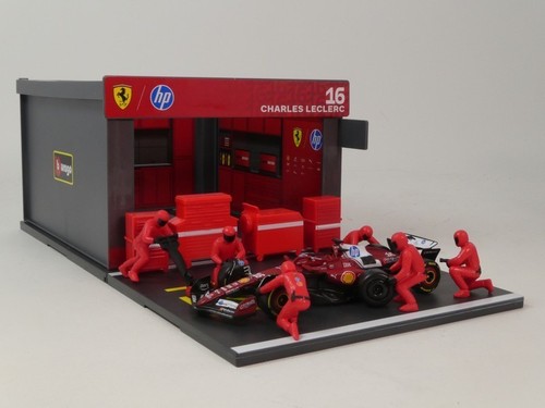 Burago pit pass garage - pass, ferrari