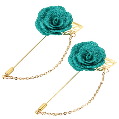 2pcs spilla risvolto fiore - 2pcs,