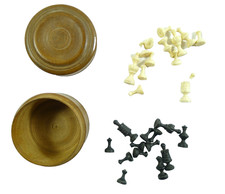 ANTICO GIOCO DEGLI SCACCHI MIGNON TASCABILI IN OSSO MINIATURA