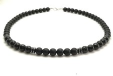 Collana uomo nera onice - collana,