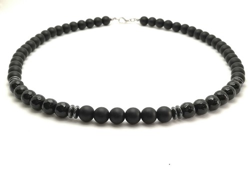 Collana uomo nera onice - da,