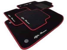 Tappetini Auto per Alfa Romeo 159 dal 2005 al 2011 Ricamato Bordo Rosso