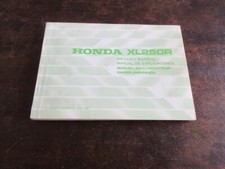Honda XL250R 1981 Owner's